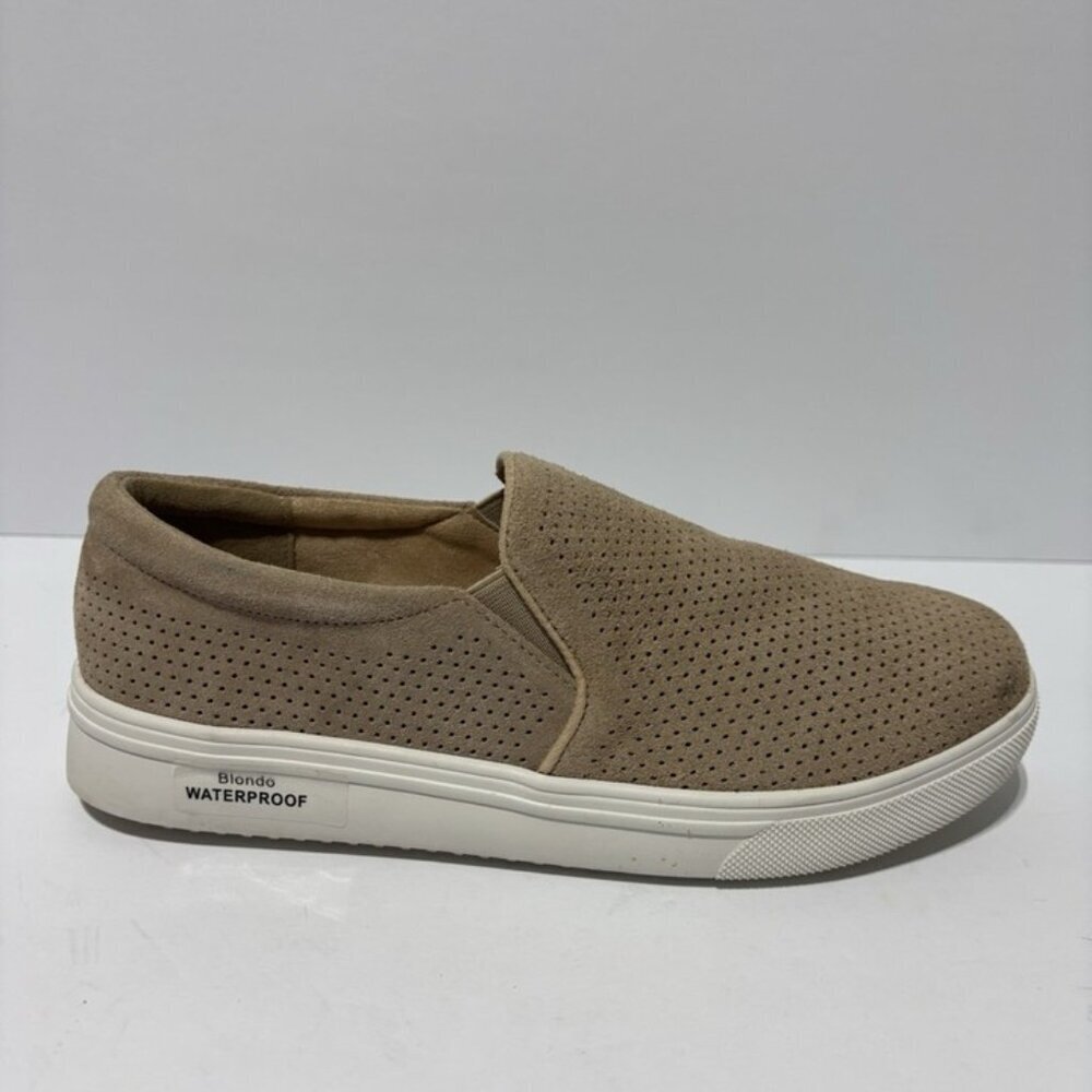 Blondo Women’s Gallert, Sand Suede Slip-On Shoes, Size 7.5 M